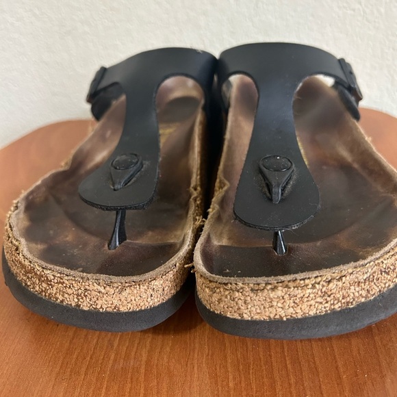 Birkenstock Women's Gizeh Footbed Sandal Black Size 8 Outdoor Adjustable Strap - Picture 8 of 9